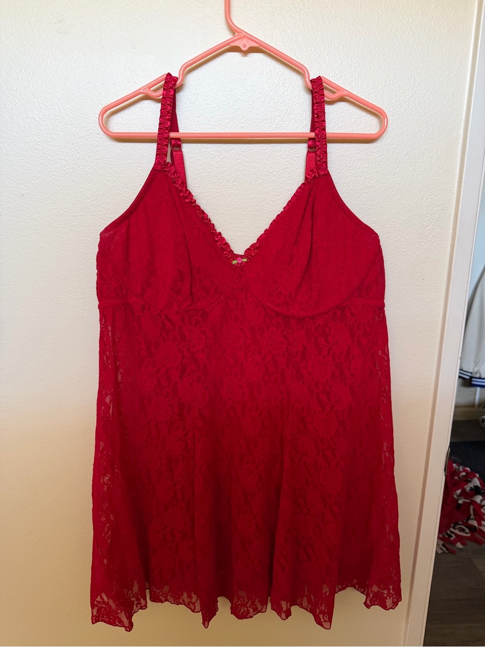 Lane Bryant Red Lace Chemise Slip